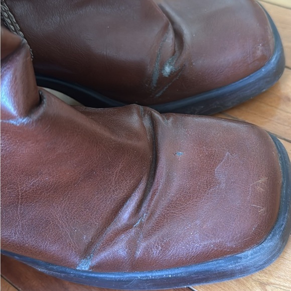 Vintage 90’s Lower East Side Faux Leather Chunky Corset Platform Boots - Picture 11 of 12